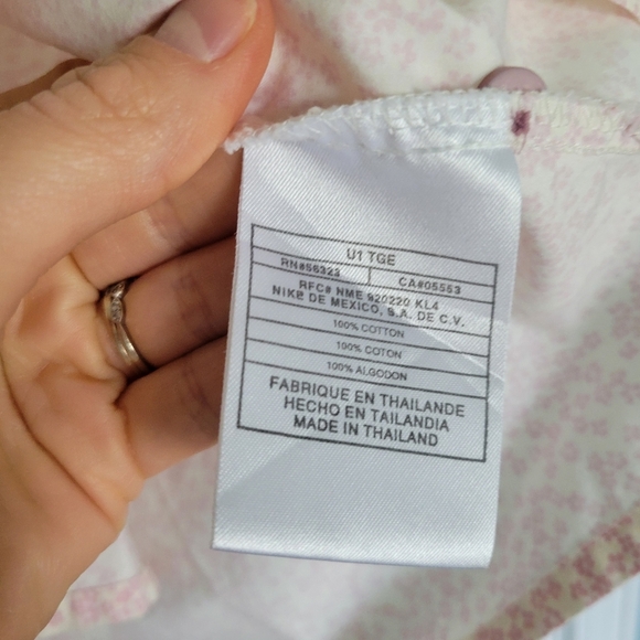 Vintage Womens Nike Golf Tank Top Button Front L Pink Flower Print - Picture 8 of 11